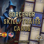 Cartas De Rasgos Y Habilidades DnD 5E Hechicero 2014 Y 2024 Imprimible Digital