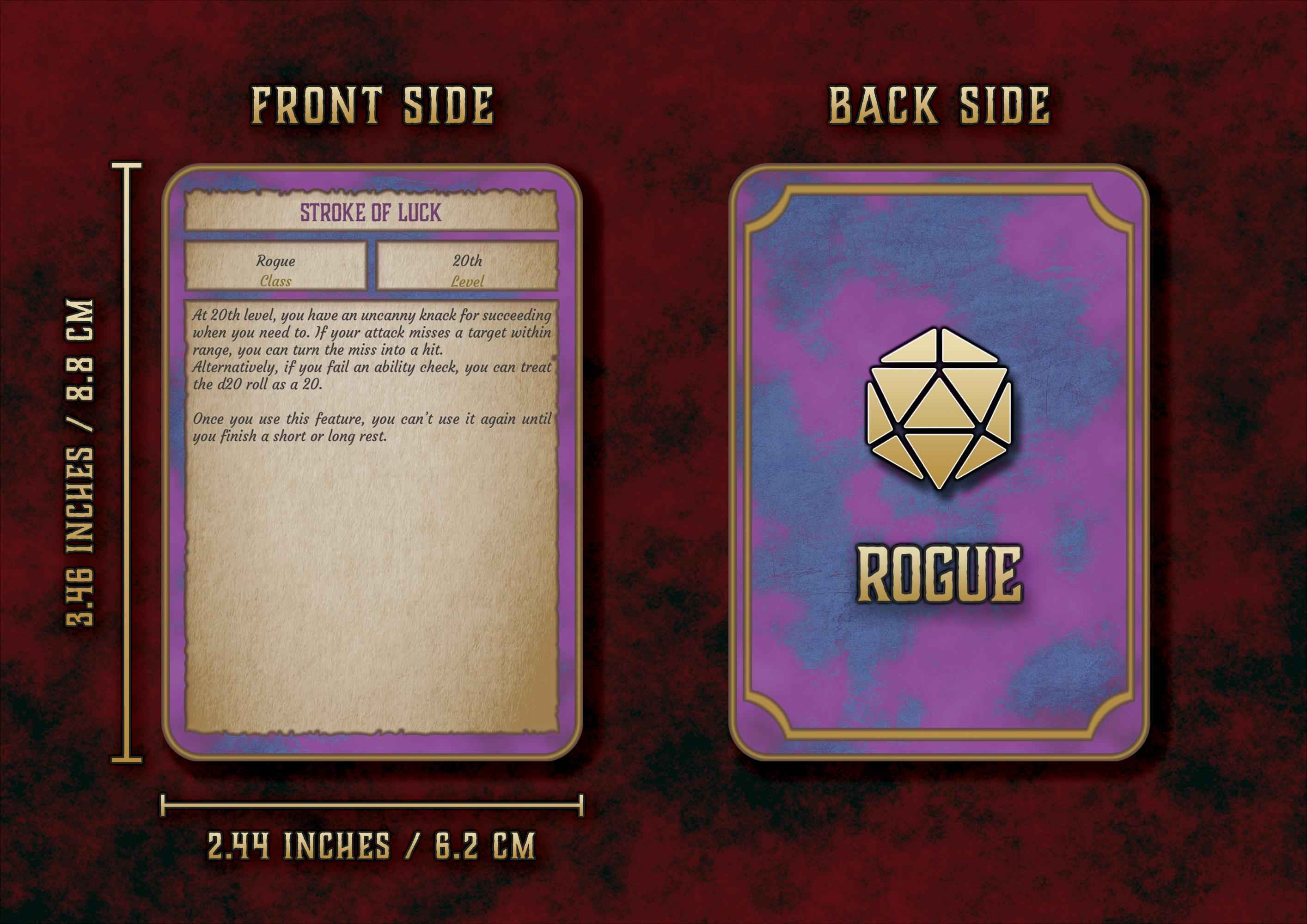 Cartas De Rasgos Y Habilidades DnD 5E Picaro 2014 Y 2024 Imprimible Digital