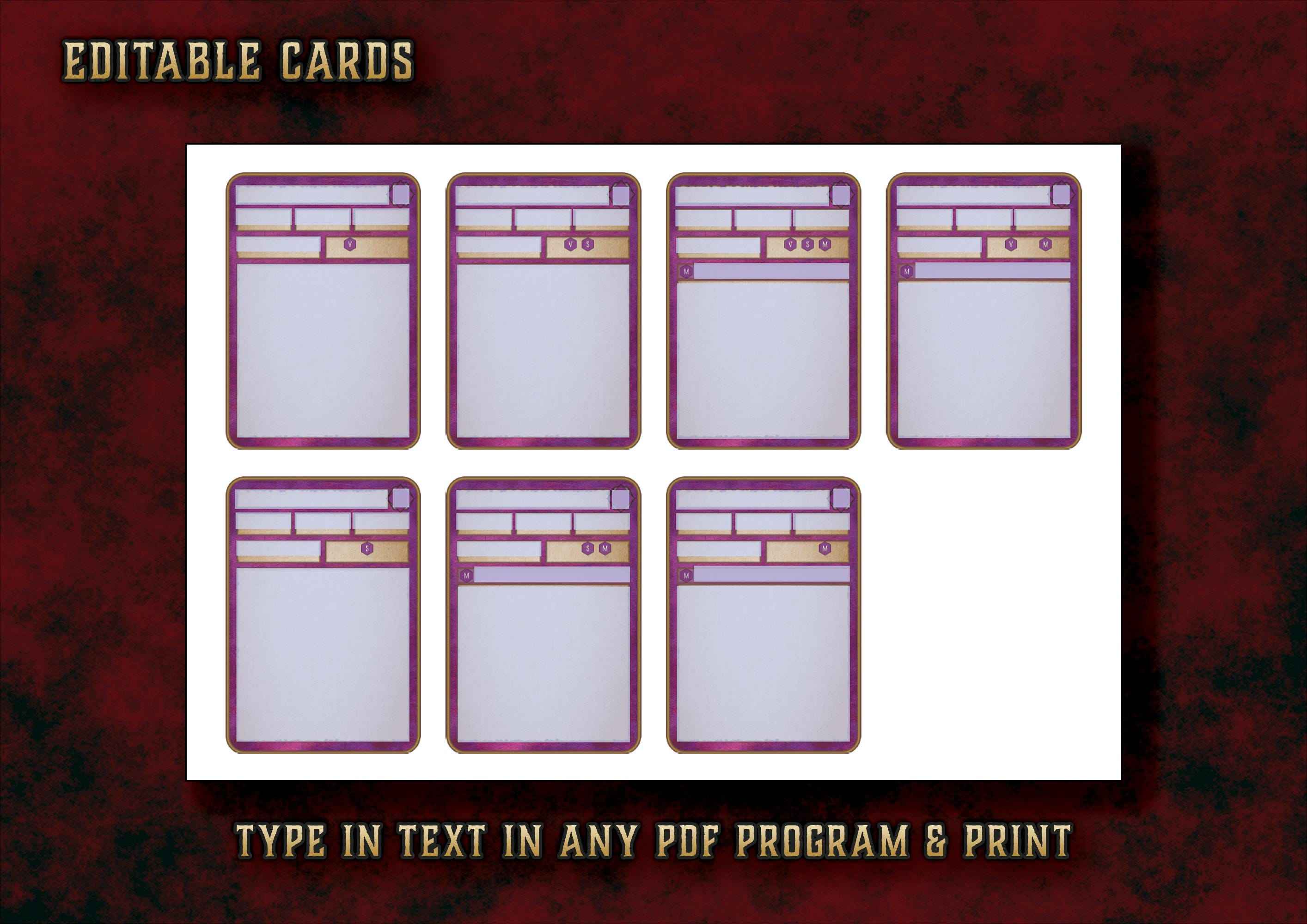 Cartas De Conjuros DnD 5E Brujo 2014 Y 2024 Imprimible Digital