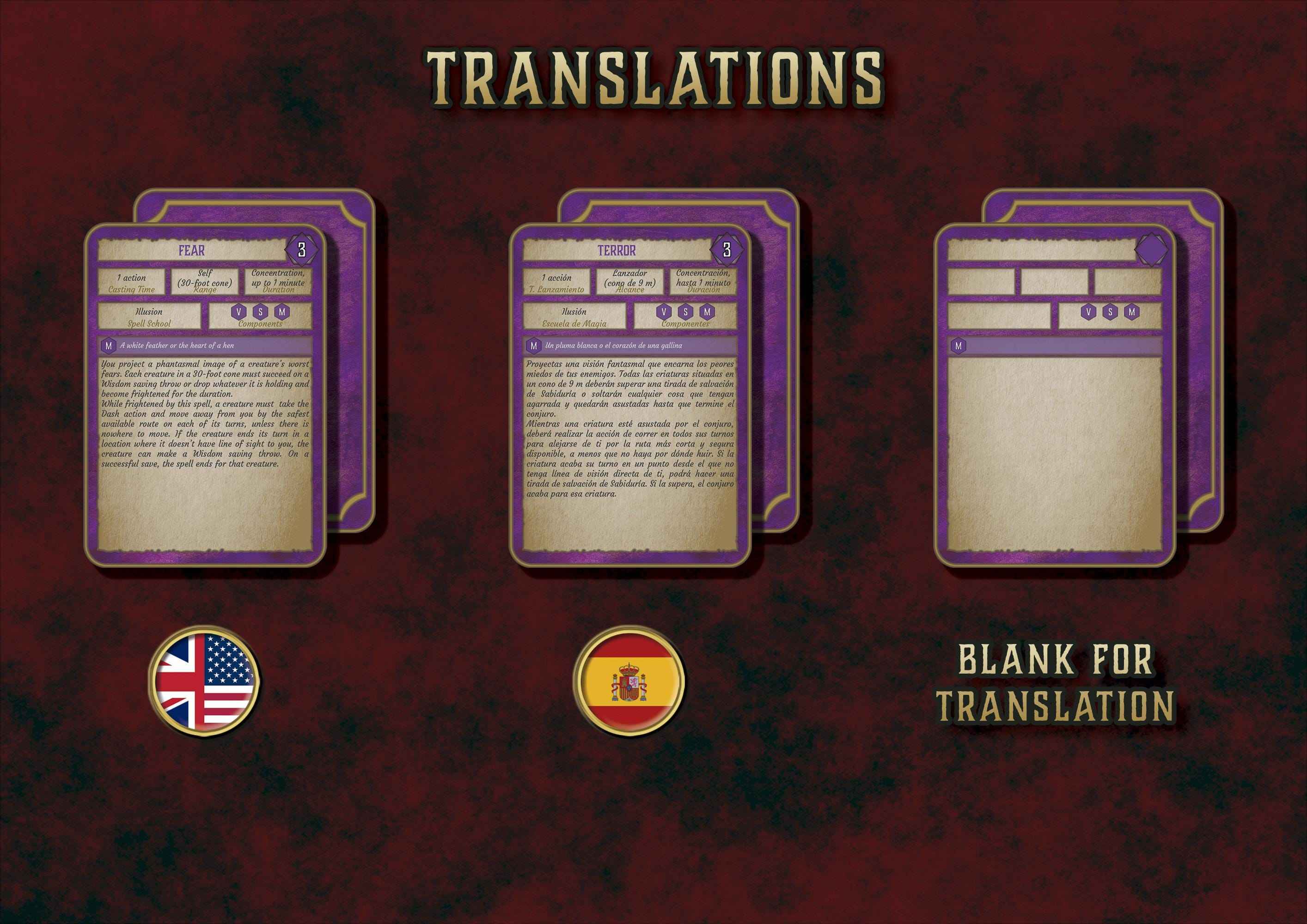 Cartas De Conjuros DnD 5E Brujo 2014 Y 2024 Imprimible Digital