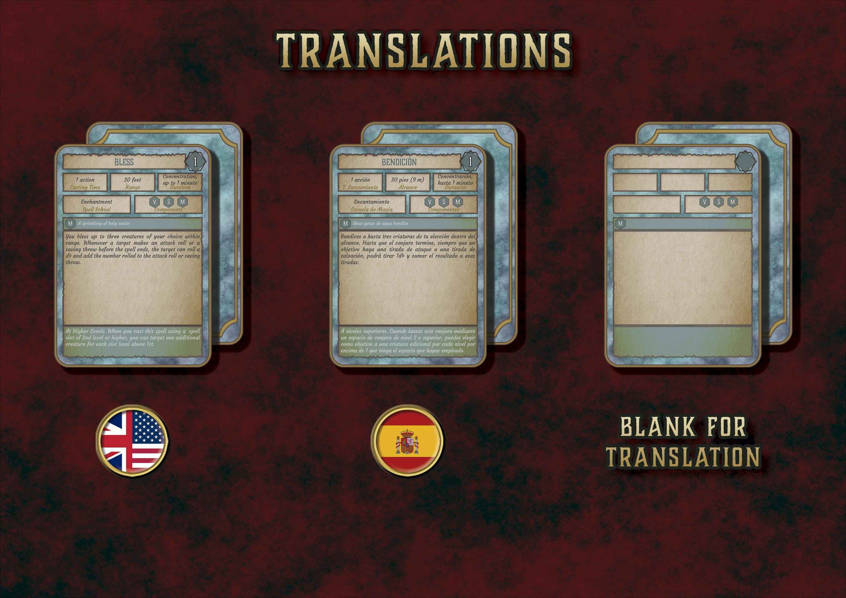 Cartas De Conjuros DnD 5E Clerigo 2014 Y 2024 Imprimible Digital