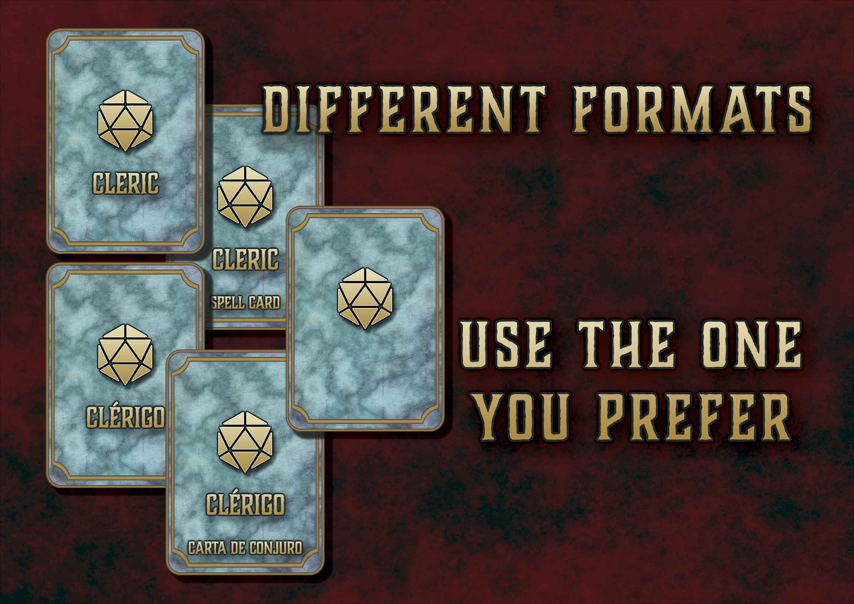 Cartas De Conjuros DnD 5E Clerigo 2014 Y 2024 Imprimible Digital