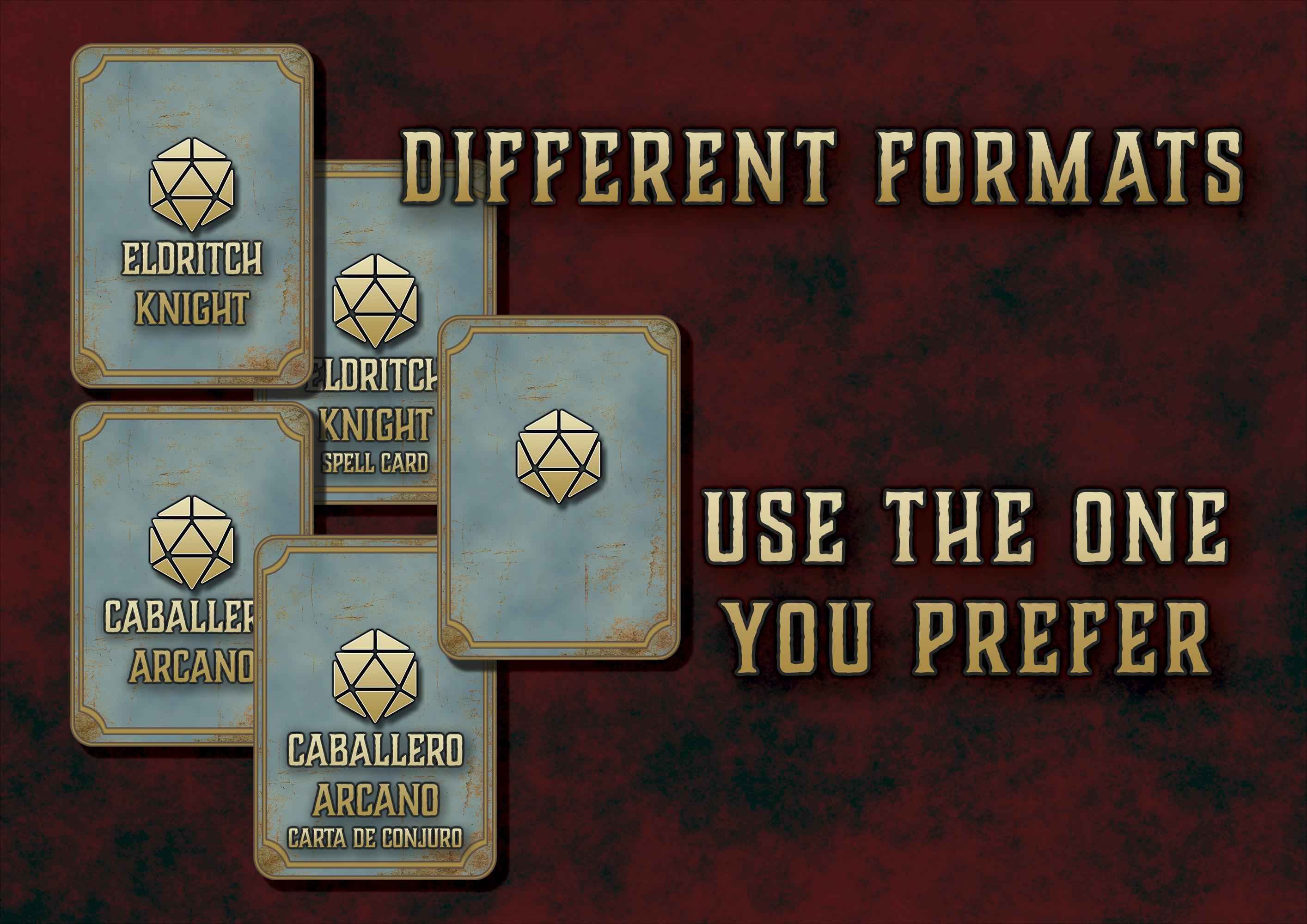 Paquete Cartas De Conjuros DnD 5E 2014 Y 2024 Imprimible Digital