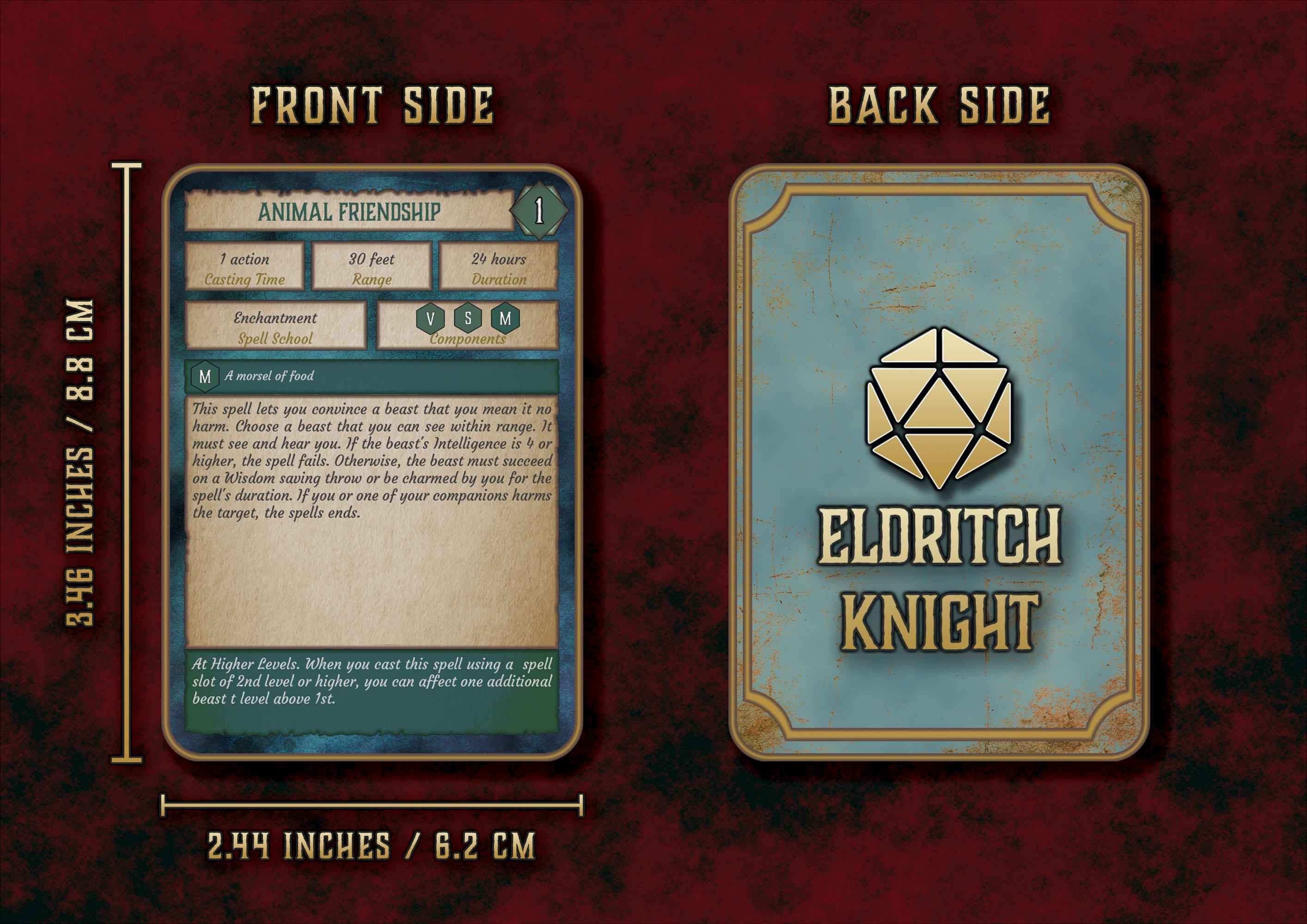 Paquete Cartas De Conjuros DnD 5E 2014 Y 2024 Imprimible Digital