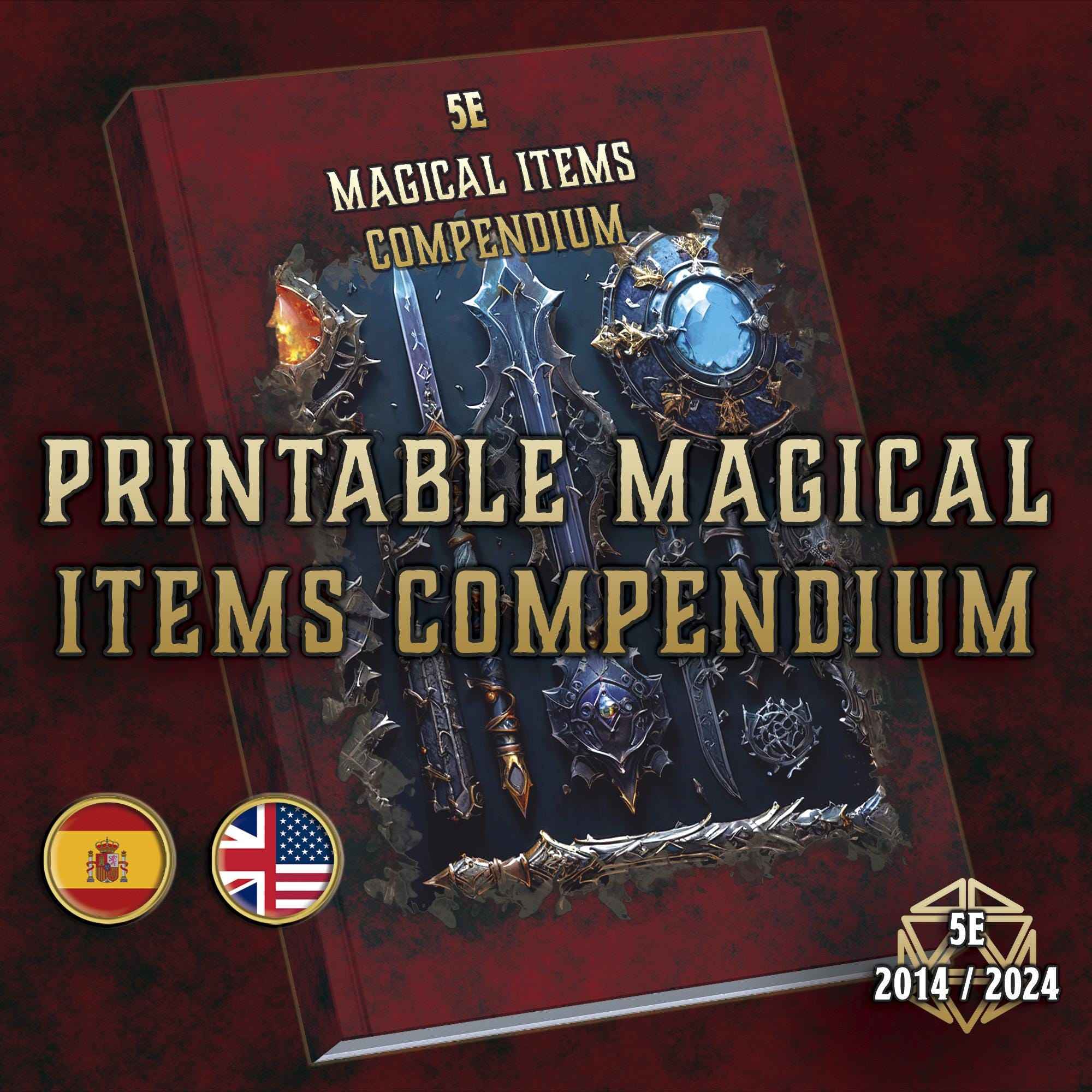 Compendio De Objetos Magicos DnD 5E 2014 Y 2024 Imprimible Digital