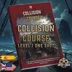 Libro Collision Course nivel 1 One-Shot para D&D 5E 2014 con temática de aventura y misterio