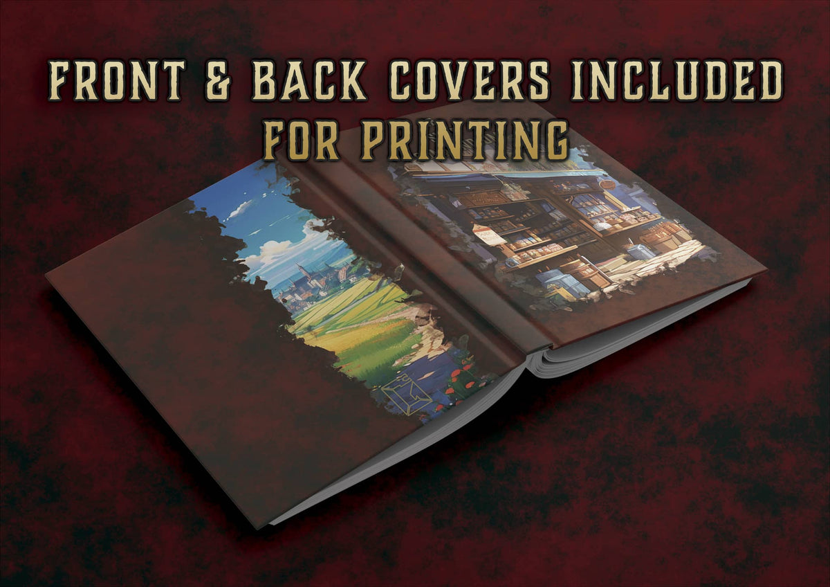 Compendio Tiendas, guía para D&D 5E, incluye cubiertas para impresión