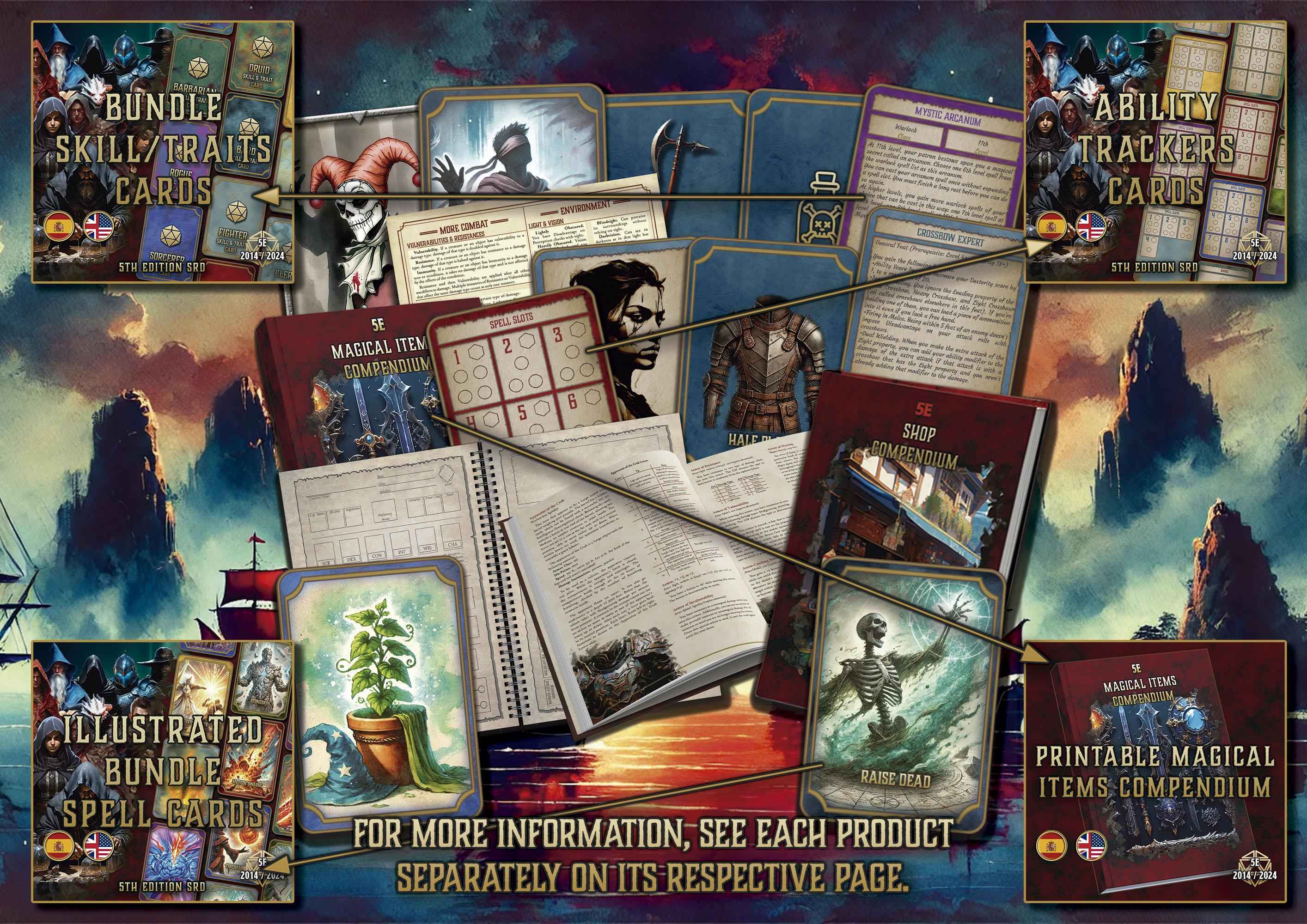 El Archivo del Aventurero con cartas de habilidades, seguimiento de destrezas y compendios magicos digitales
