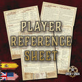 Hojas Referencia Rapida para D&D 5E 2014-2024 de Cibola Designs