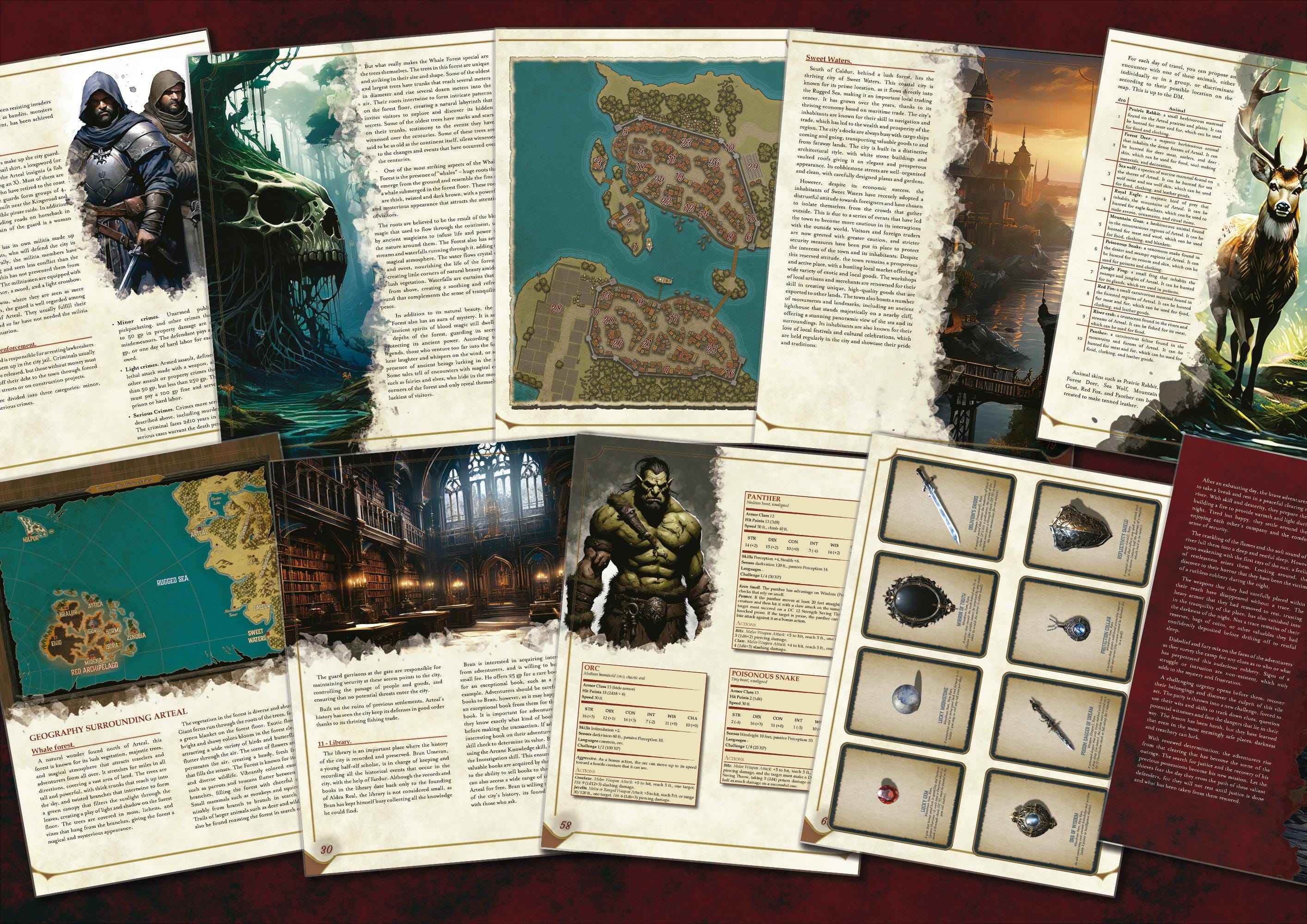 La Guia Del Aventurero En Arteal Expansion De Escenario 5E Imprimible Digital