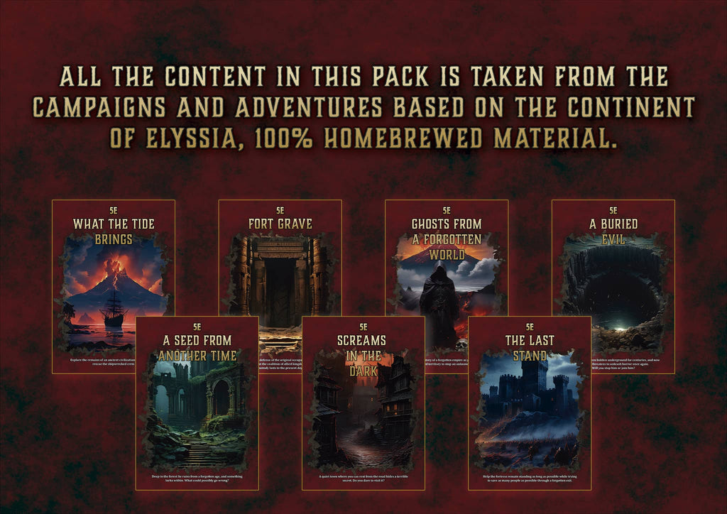 Producto digital magia sangre D&D 5E 2023 aventuras en el continente de Elyssia