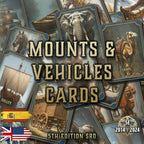 Cartas de vehiculos y monturas DnD 5E 2014 y 2024 de Cibola Designs