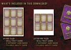 Pack Cartas Habilidades D&D 5E con cartas de habilidades y fondos rellenable en formato PDF