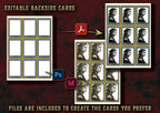 Pack dmg tarjetas reversibles editables D&D 5E 2023 con opción para personalizar en Photoshop e InDesign