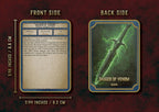 Pack DMG D&D 5E 2023 con cartas de armas como Dagger of Venom y detalles ilustrativos