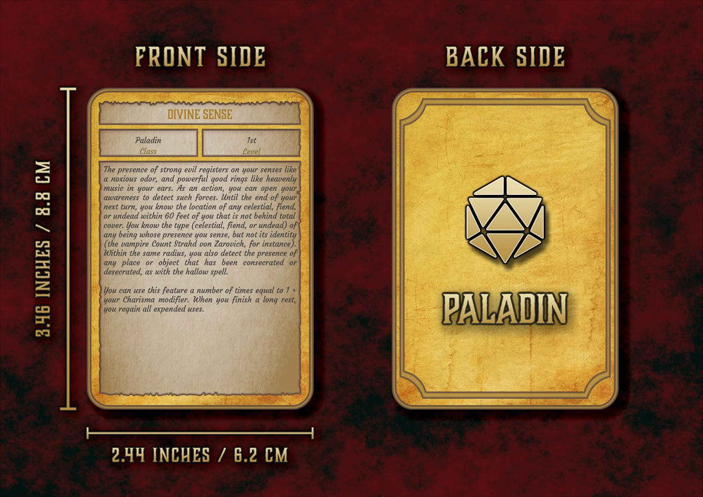 Cartas De Rasgos Y Habilidades DnD 5E Paladin 2014 Y 2024 Imprimible Digital