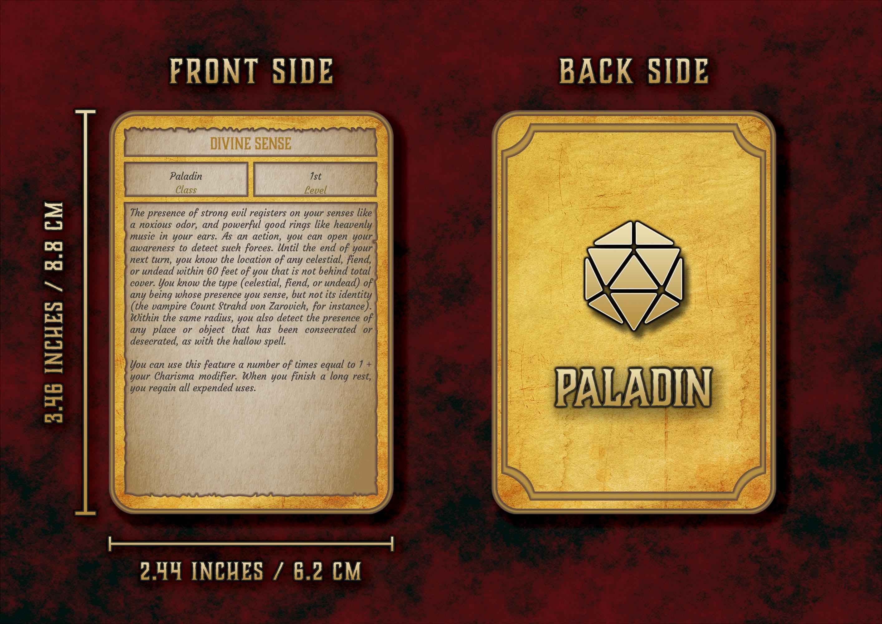 Cartas De Rasgos Y Habilidades DnD 5E Paladin 2014 Y 2024 Imprimible Digital