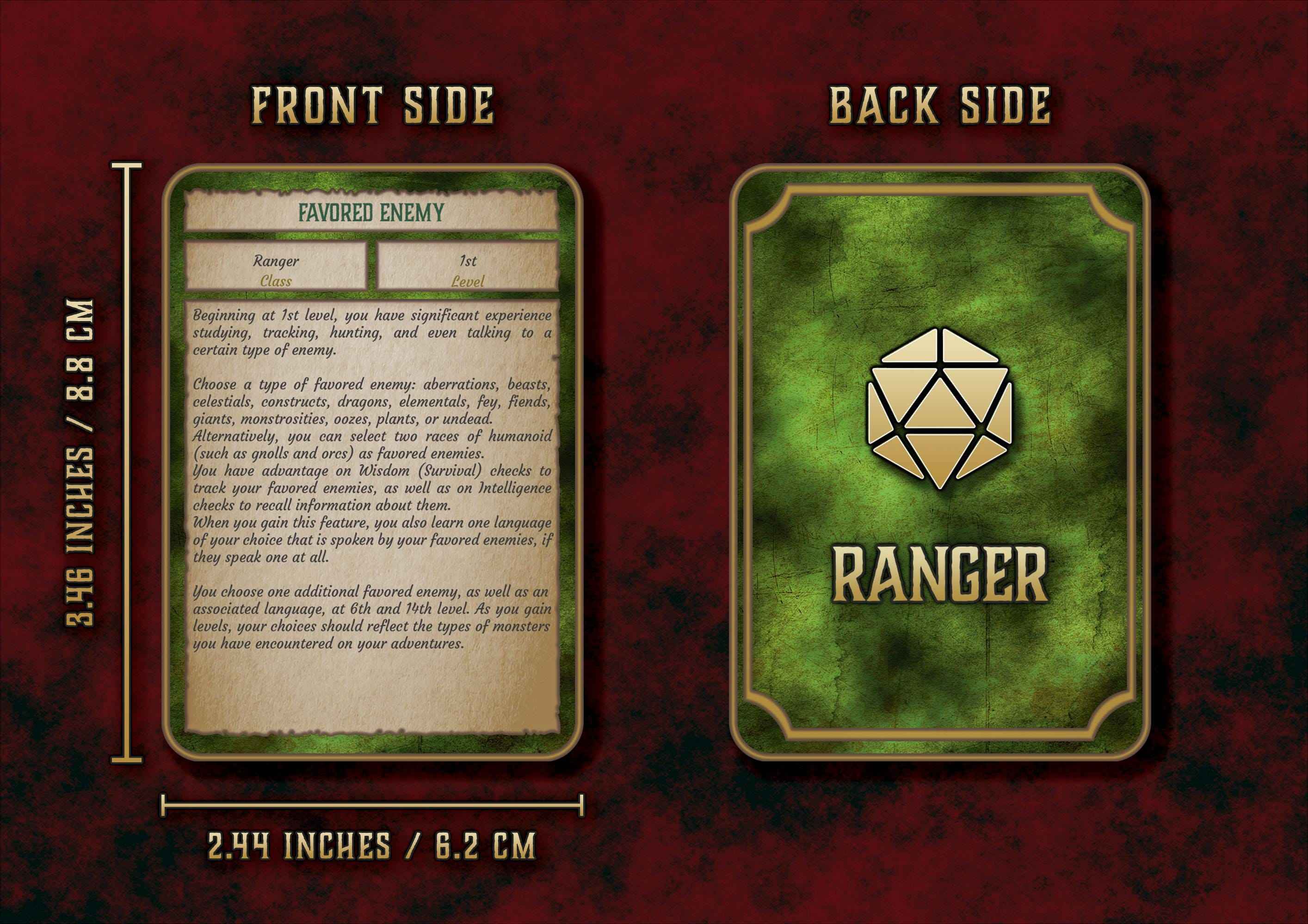 Cartas De Rasgos Y Habilidades DnD 5E Explorador 2014 Y 2024 Imprimible Digital