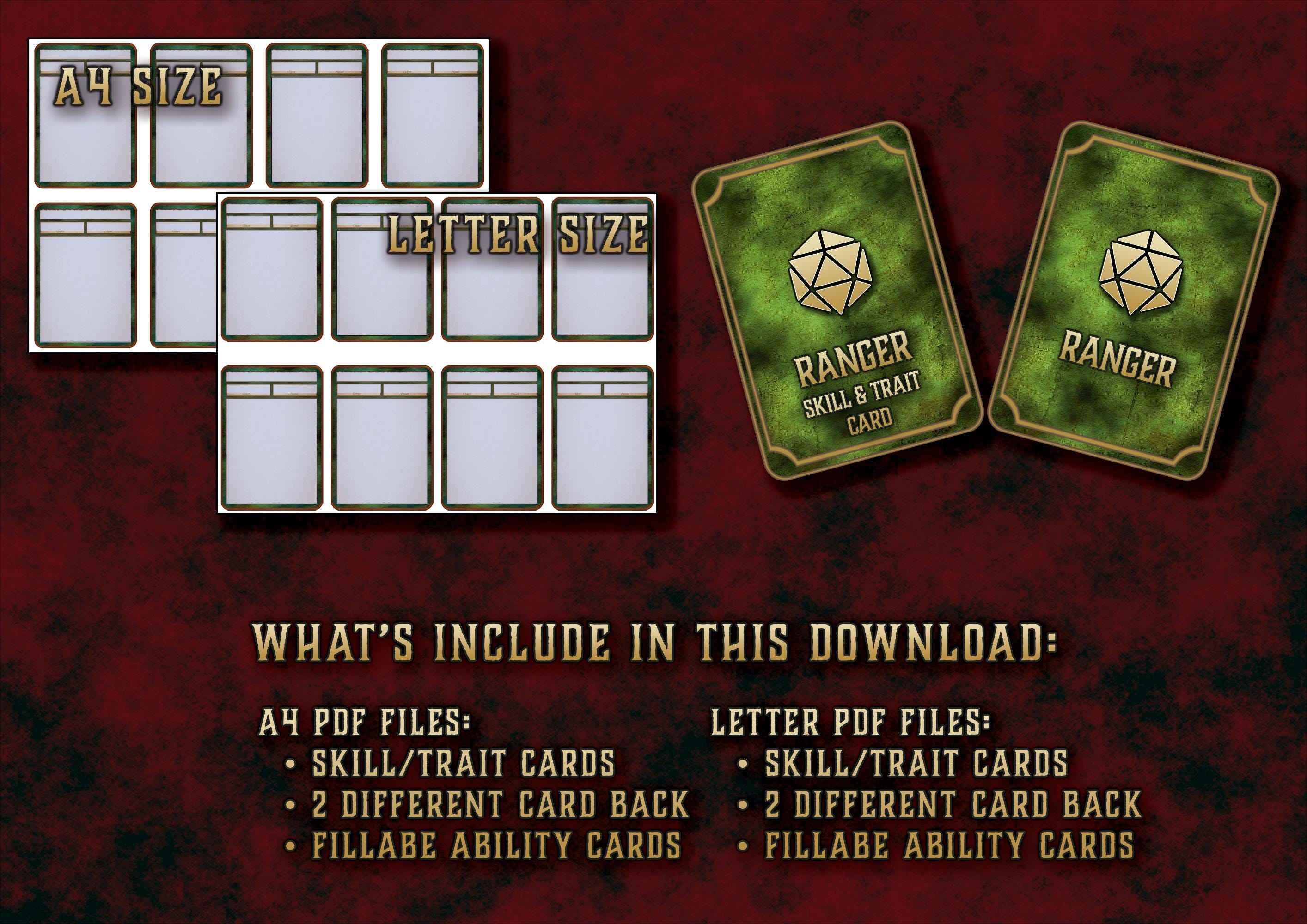 Cartas De Rasgos Y Habilidades DnD 5E Explorador 2014 Y 2024 Imprimible Digital