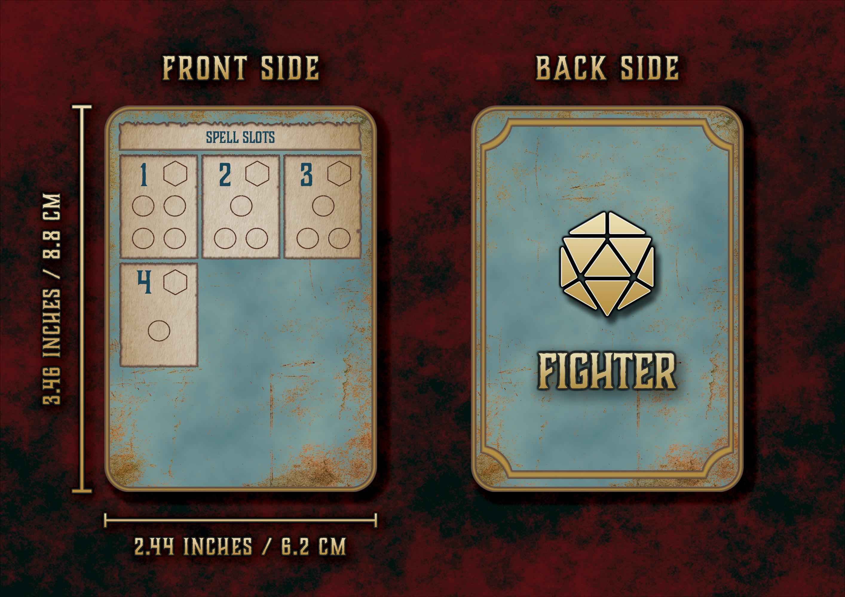 Tarjeta digital de Seguimiento De Habilidades para jugadores de rol con diseño de luchador