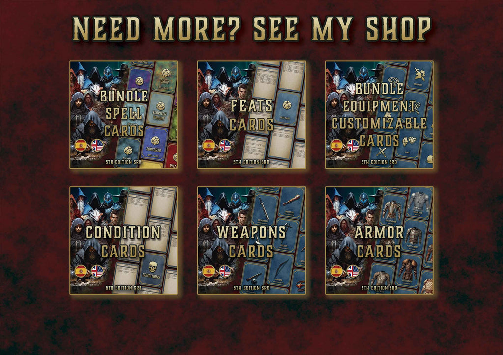 Paquete de tarjetas de seguimiento de habilidades para mejorar la experiencia de juego de rol