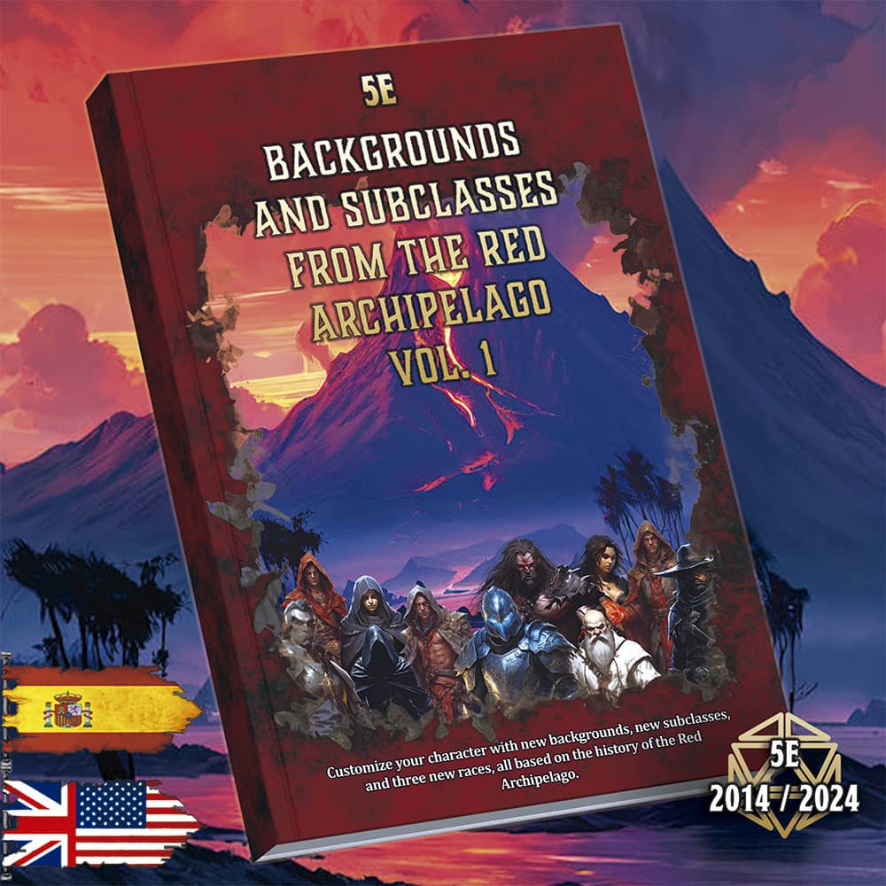 Trasfondos subclases D&D 5E 2014-2024 con nuevos trasfondos y subclases del archipiélago rojo