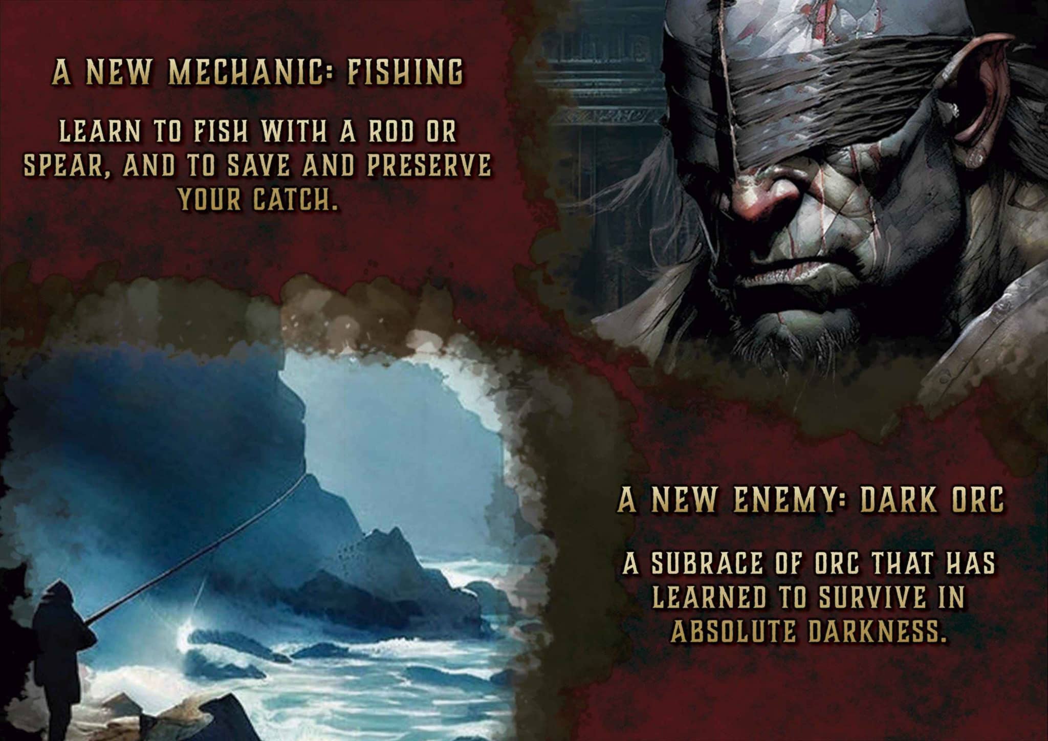 Producto digital Un Mal Comienzo D&D 5E con mecánica de pesca y nuevo enemigo orco oscuro