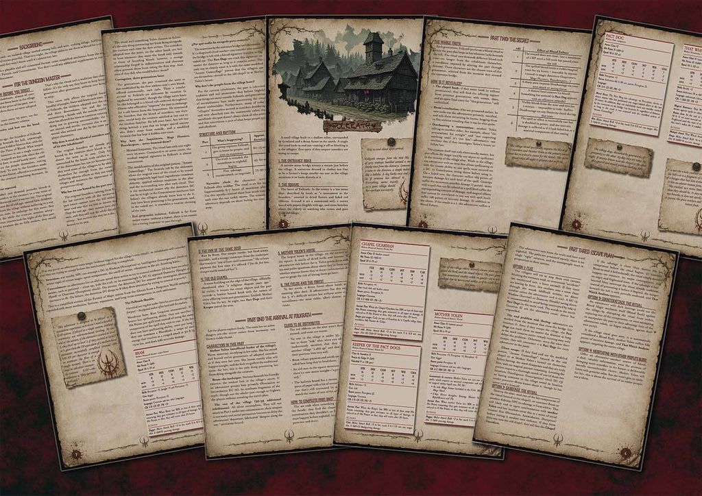 Producto digital Una Ofrenda Involuntaria D&D 5E con páginas de aventura detalladas