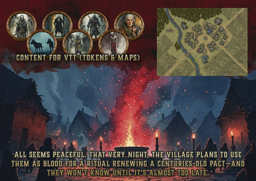 Contenido digital Una Ofrenda Involuntaria para D&D 5E con mapas y tokens de VTT