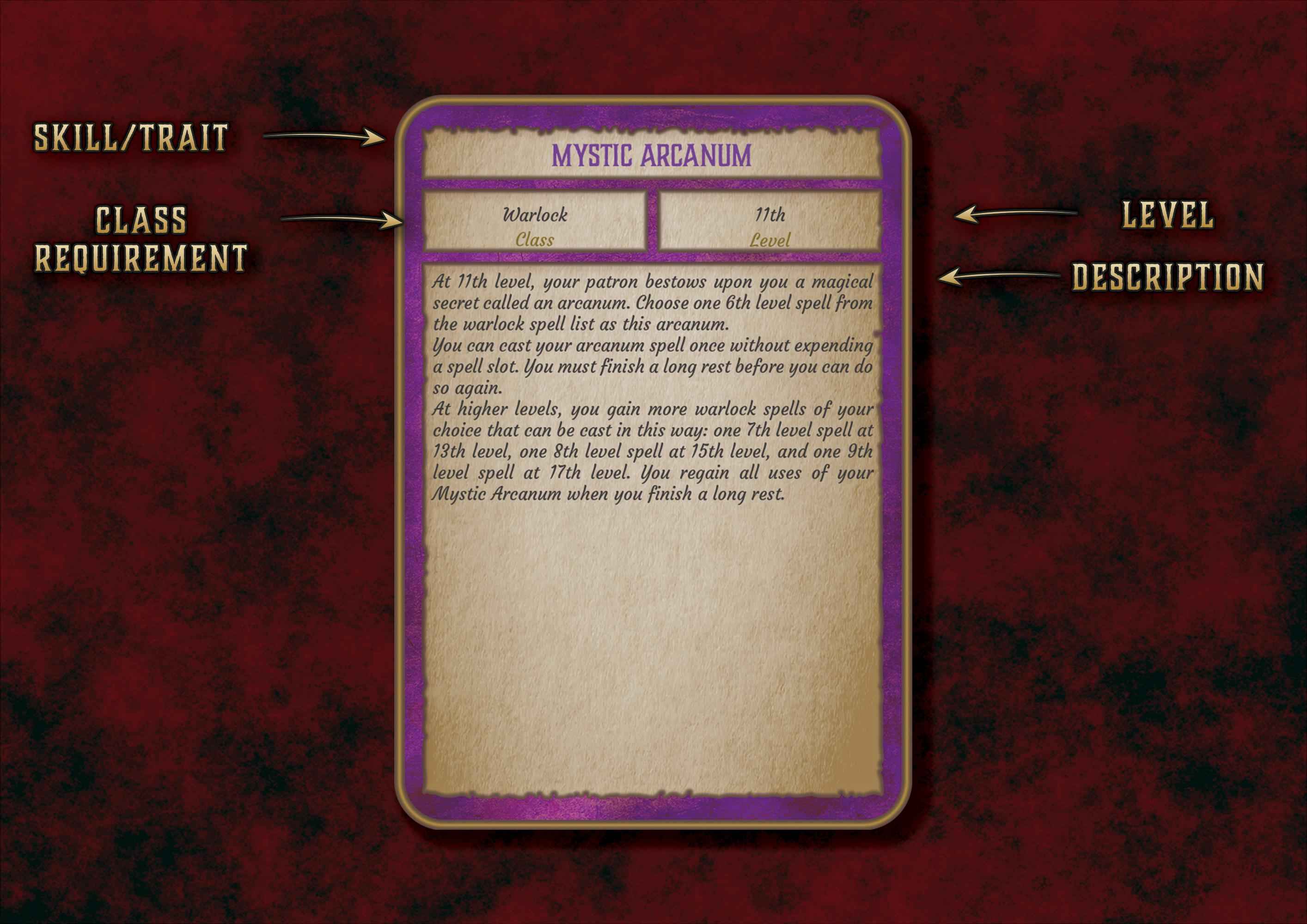 Cartas De Rasgos Y Habilidades DnD 5E Brujo 2014 Y 2024 Imprimible Digital