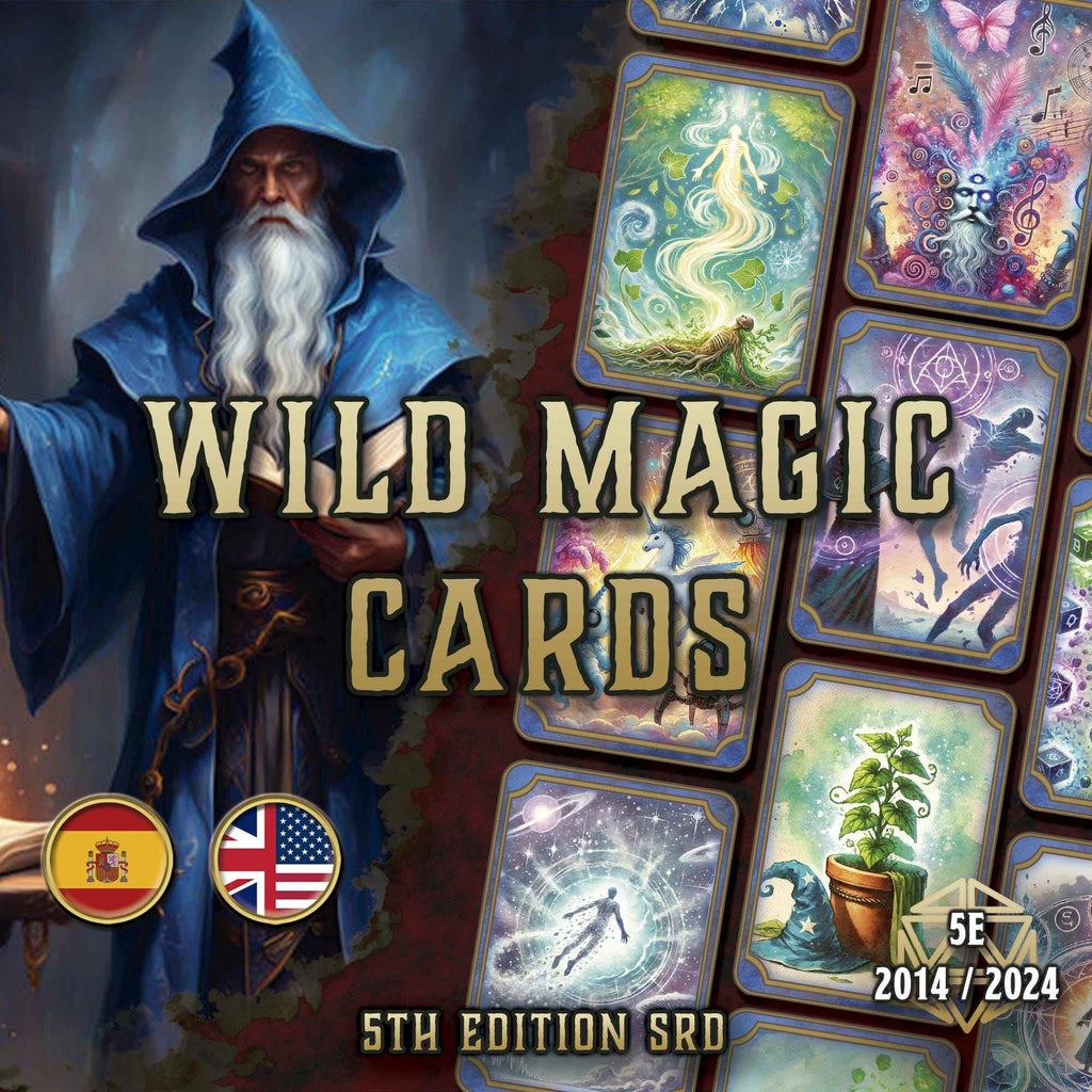 Cartas De Magia Salvaje DnD 5E 2014 Y 2024 Imprimible Digital
