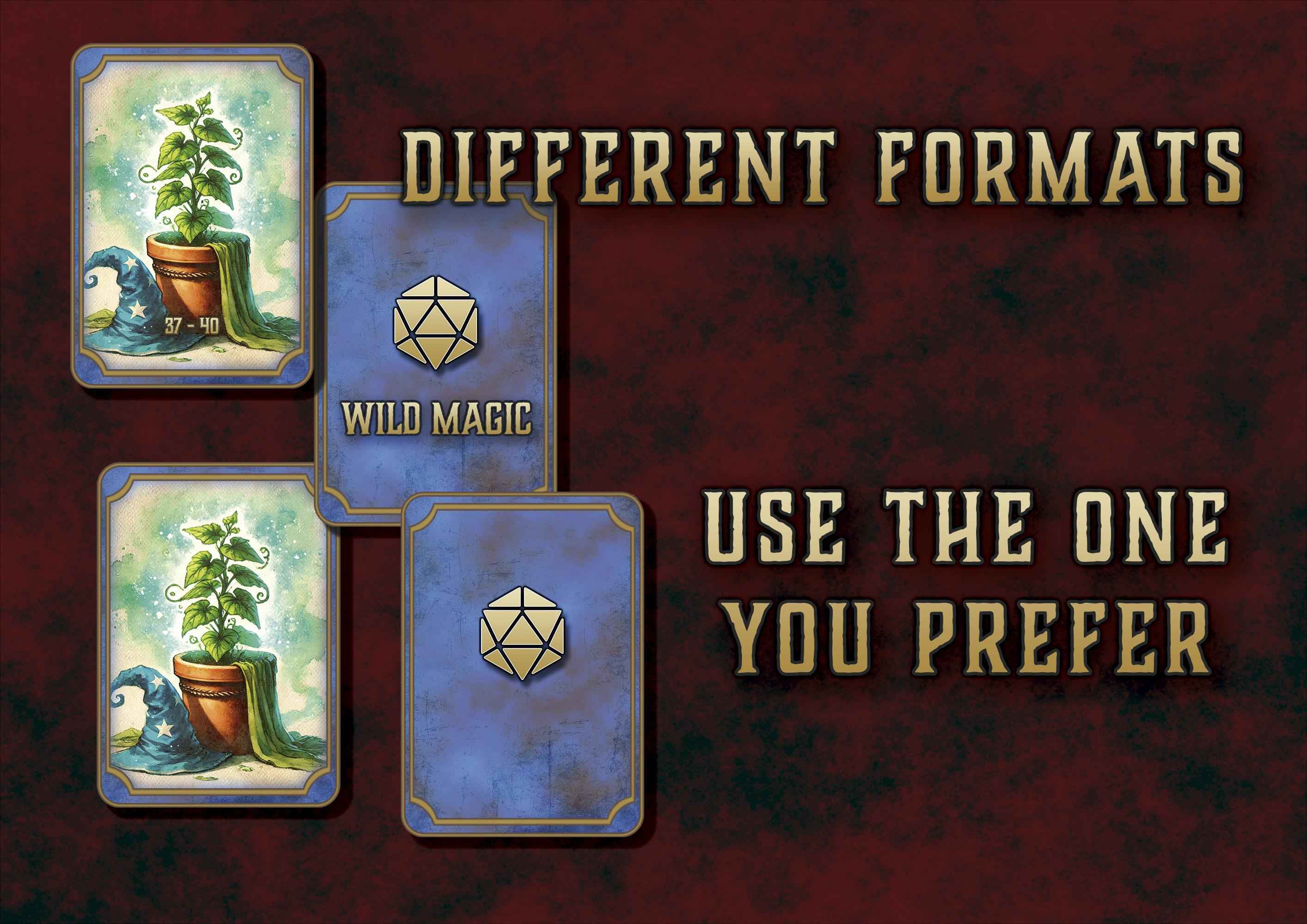 Cartas De Magia Salvaje DnD 5E 2014 Y 2024 Imprimible Digital