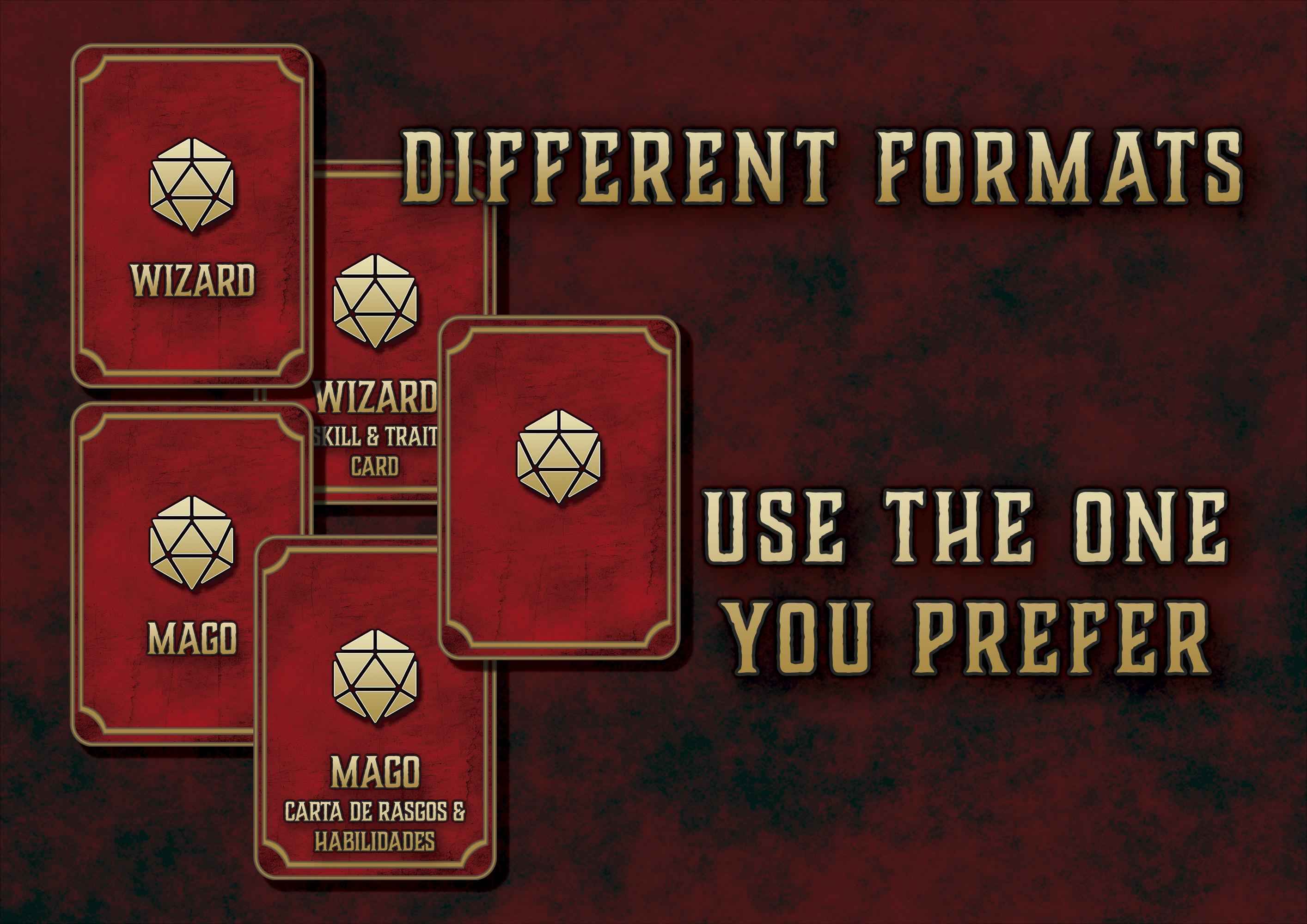 Cartas De Rasgos Y Habilidades DnD 5E Mago 2014 Y 2024 Imprimible Digital