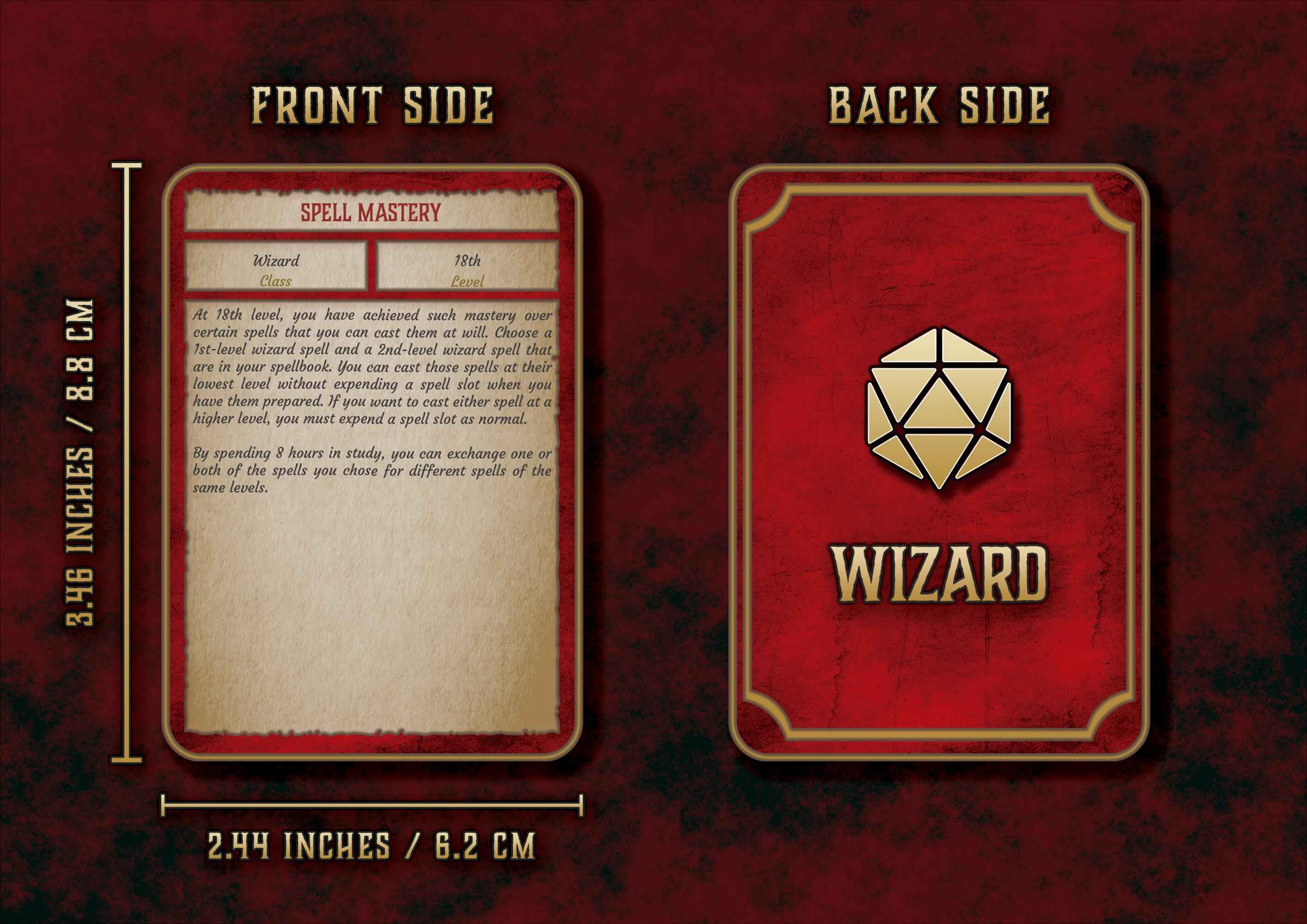 Cartas De Rasgos Y Habilidades DnD 5E Mago 2014 Y 2024 Imprimible Digital